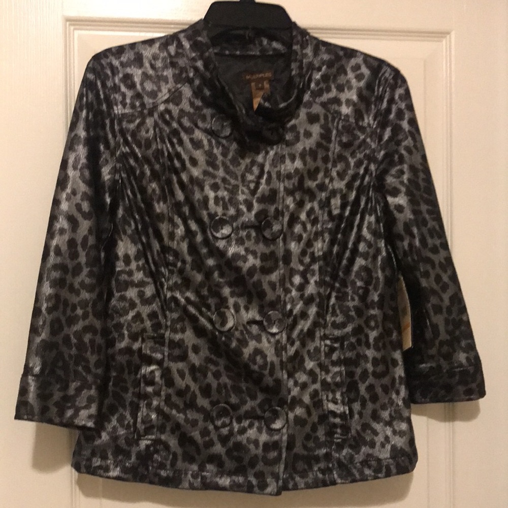 NWT Multiples Animal Print Jacket
